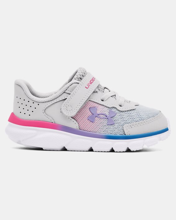 Girls' Infant UA Assert 9 AC Running Shoes, Gray, pdpMainDesktop image number 0
